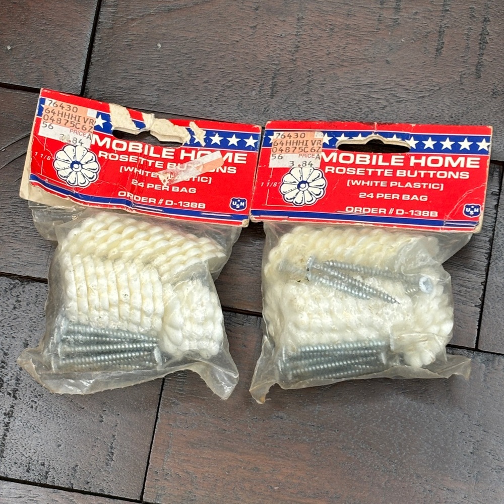 Mobile Home Rosette Buttons for ceilings NEW in package 48 total